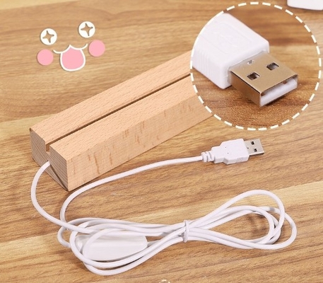購入 OEMDIY照明 クリアアクリルライトアップ スタンド デスク 空白 USB充電付き暖かいLED online manufacture