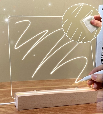 購入 DIY アクリルノート 消える式 LEDライト ディスプレイ スタンド ペン付き 暖かい 白い 夜灯 online manufacture