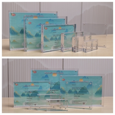 購入 双面透明画像 4X6 5X7 マグネティックアクリル写真フレーム online manufacture