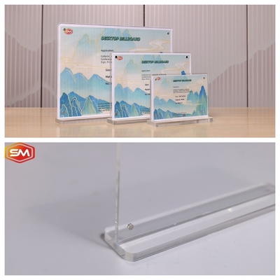 購入 垂直デザイン 10x15cm T形アクリルサインホルダー online manufacture