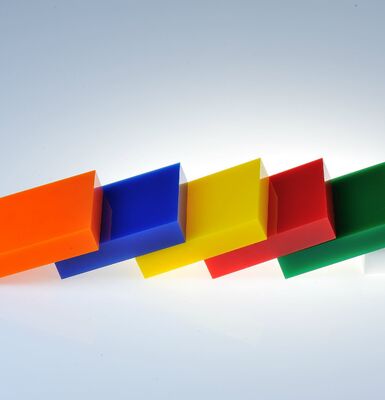 図書館閲覧エリア用 18mm マット非反射カラーアクリルシートパネル